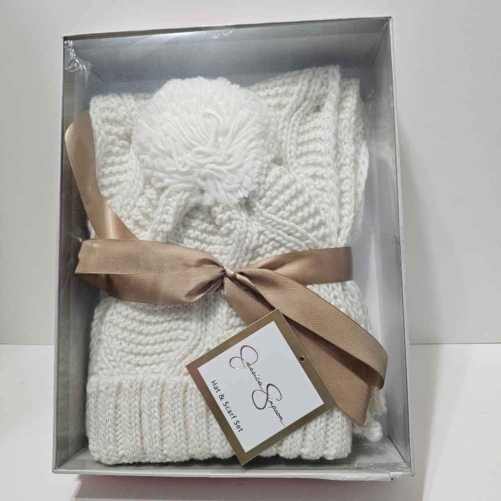 NWT Jessica Simpson Hat & Scarf Set